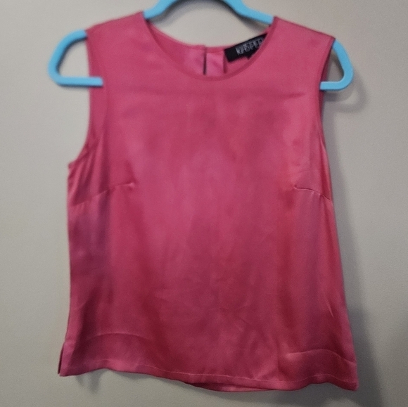 Kasper Women's Size 6 Pink Satin Top Side Zip - Picture 1 of 5